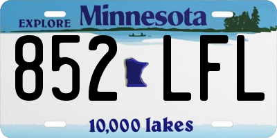 MN license plate 852LFL