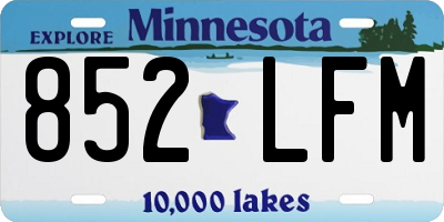 MN license plate 852LFM