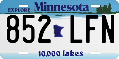 MN license plate 852LFN