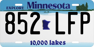 MN license plate 852LFP