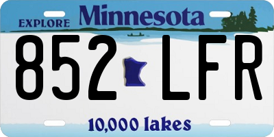 MN license plate 852LFR