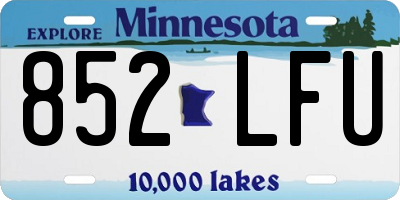 MN license plate 852LFU