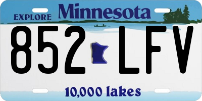 MN license plate 852LFV