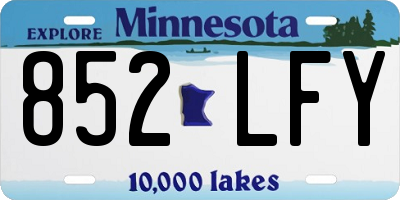 MN license plate 852LFY