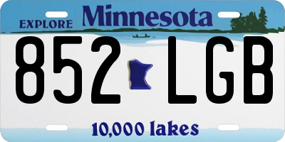MN license plate 852LGB