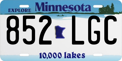 MN license plate 852LGC