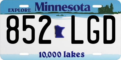 MN license plate 852LGD