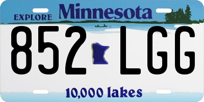 MN license plate 852LGG