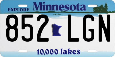 MN license plate 852LGN