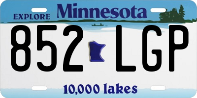 MN license plate 852LGP