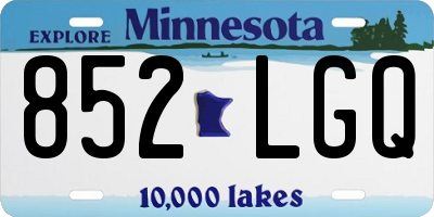 MN license plate 852LGQ