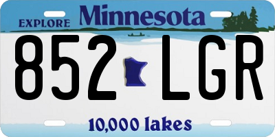 MN license plate 852LGR