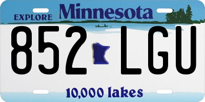 MN license plate 852LGU