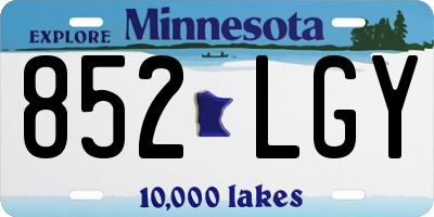 MN license plate 852LGY