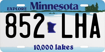 MN license plate 852LHA