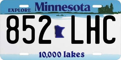 MN license plate 852LHC