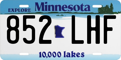 MN license plate 852LHF