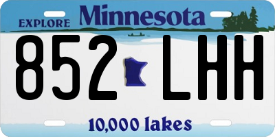 MN license plate 852LHH
