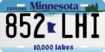 MN license plate 852LHI