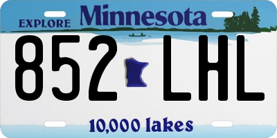 MN license plate 852LHL