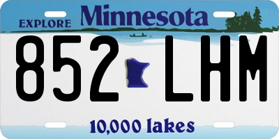 MN license plate 852LHM
