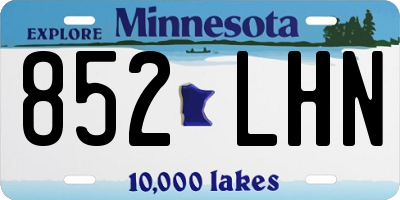 MN license plate 852LHN