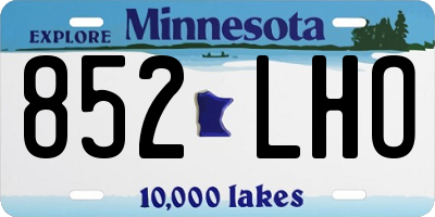 MN license plate 852LHO