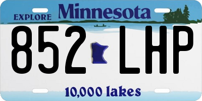 MN license plate 852LHP