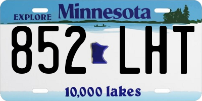 MN license plate 852LHT