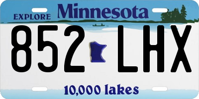 MN license plate 852LHX