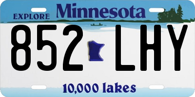 MN license plate 852LHY