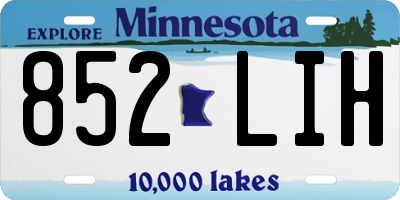 MN license plate 852LIH