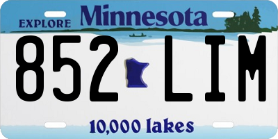 MN license plate 852LIM