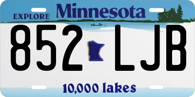 MN license plate 852LJB