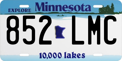 MN license plate 852LMC