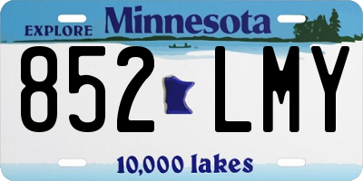 MN license plate 852LMY