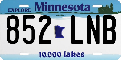 MN license plate 852LNB