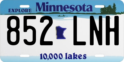 MN license plate 852LNH