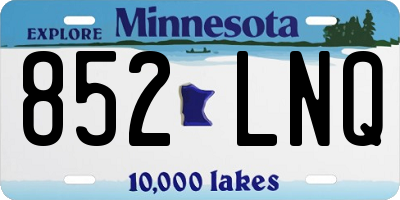 MN license plate 852LNQ
