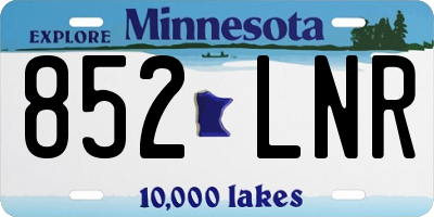 MN license plate 852LNR