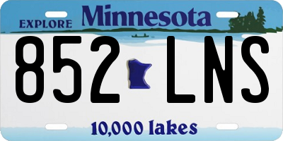 MN license plate 852LNS