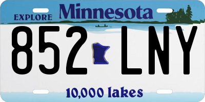 MN license plate 852LNY