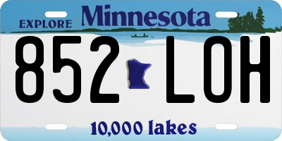 MN license plate 852LOH
