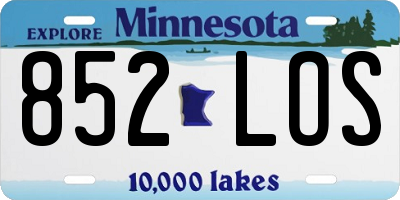 MN license plate 852LOS