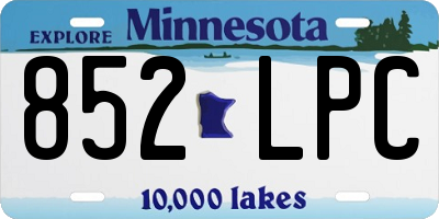 MN license plate 852LPC