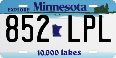 MN license plate 852LPL