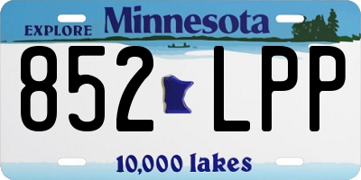 MN license plate 852LPP