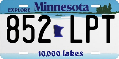 MN license plate 852LPT