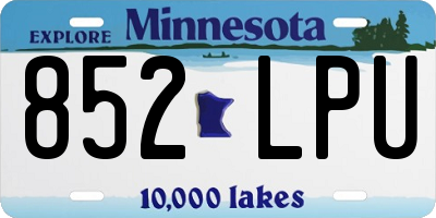 MN license plate 852LPU
