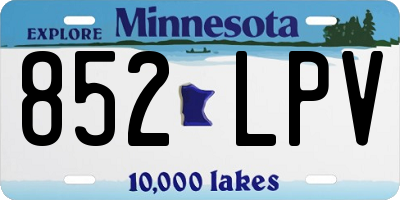 MN license plate 852LPV